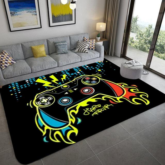 Gamer-Controller-Teppiche, rutschfeste Bodenmatte, Fußmatten, Home Runner-Teppich für Schlafzimmer, Indoor- und Outdoor-Kinderspielmatte, Alfombra 100x150cm