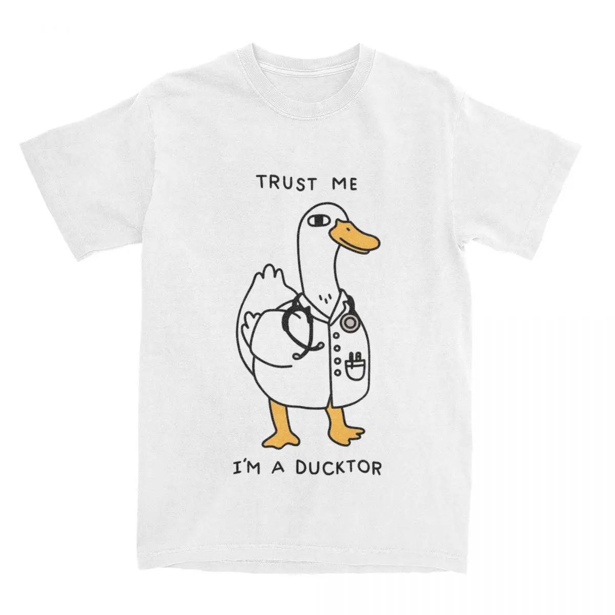 Quack Enten Doktor Herren Damen T-Shirt Humor Witz Bekleidung Vintage T-Shirts T-Shirt Große Größe Kleidung S