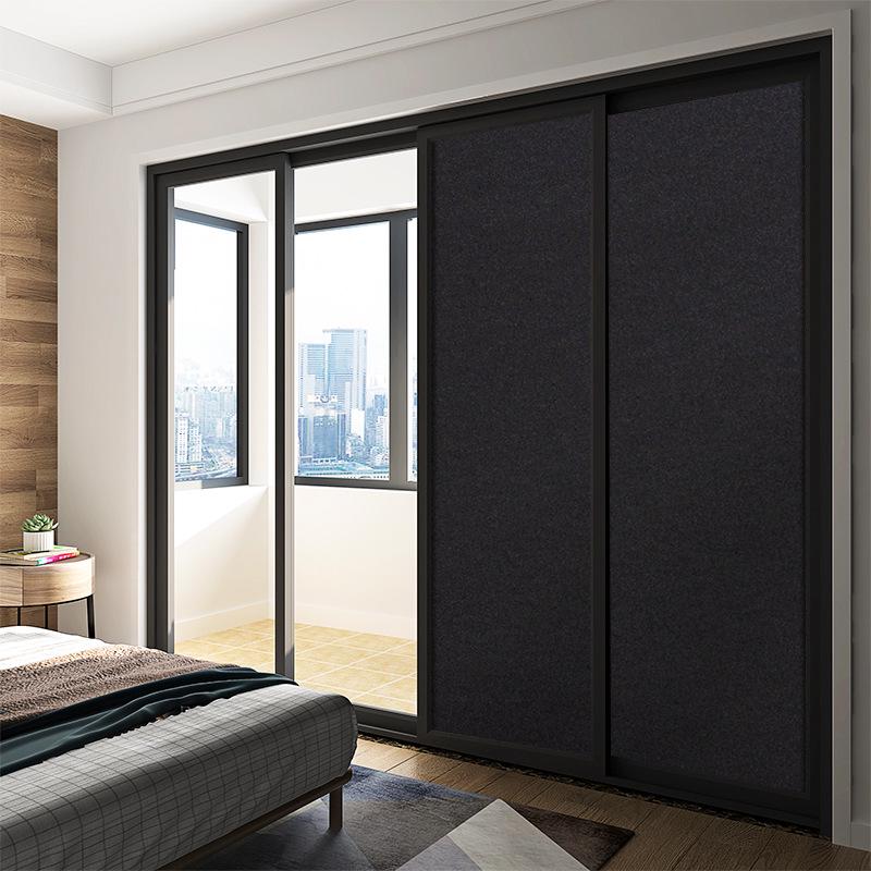 Undurchsichtige schwarze selbstklebende Fensterfolie für Privatsphäre, Lichtblockierung, Isolierung und UV-Schutz 30cm wide x 1m long