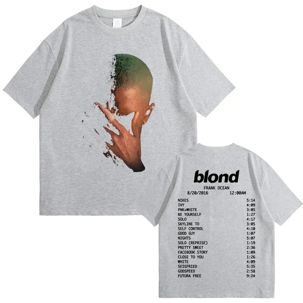 Heißer Verkauf Rapper Frank Mode Grafikdruck T-Shirt Herren Damen Ocean Streetwear Hip Hop Mode Blond Locker Lässig Übergroßes Oberteil Sommer Neues T-Shirt M bunt