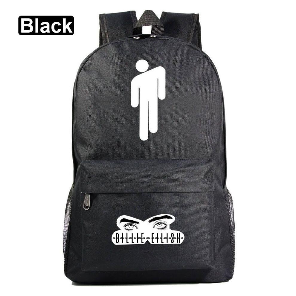 (Schwarz) Billie Rucksack Eilish Große Kapazität Schultasche Outdoor Reise Freizeit Geschenktasche schwarz