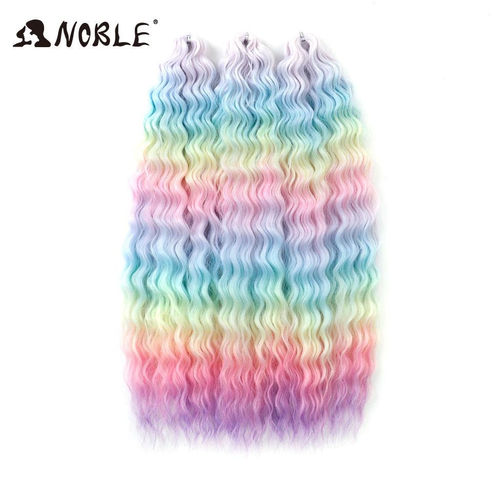 Edles Häkelhaar Locken Haar Wasserwelle 24 Zoll 300g Ombre Blond Twist Häkelhaar Zopf Haar Deep Wave Flecht Haarverlängerung (as the picture,24inches-300g) white