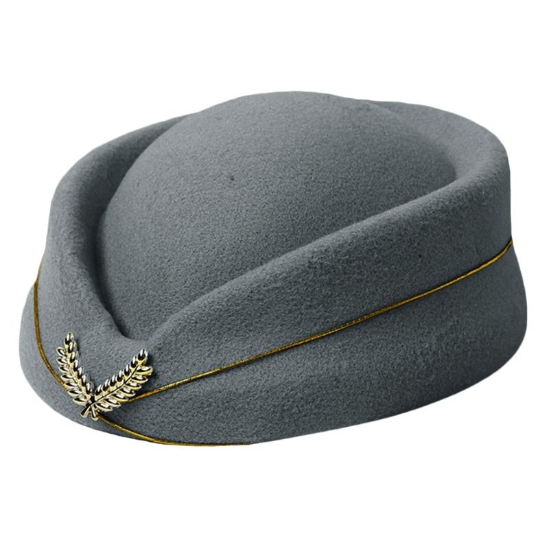 Stewardess-Hut, Stewardessen-Hut, Baskenmütze, Partygeschenke, Hüte, formelle Uniform, Kappen, Zubehör für Frauen, Party, Cosplay graue