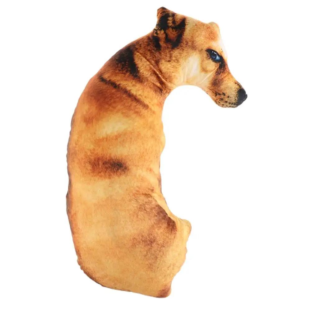 Weiches, lebensechtes Tier-Kissenbezug, Hund Plüsch, Kreatives Kissen, 3D-Hundekissen, Bürospielzeug, 3D-lebensechtes Tier, Haustierhund-Kissenbezug