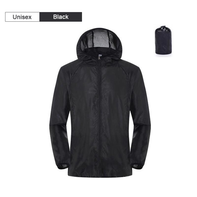Camping Regenmantel Herren Damen Windjacke Damen Herren Wasserdichte Jacke Sonnenschutz Kleidung Angeln Regen Windbreaker Jacke Herren XL