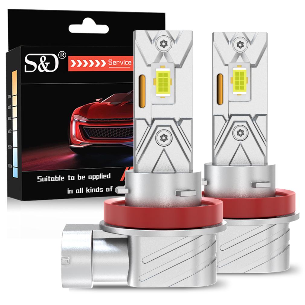 2 Stück Canbus H11 H8 LED Nebelscheinwerfer Lampen 9006 HB4 9005 HB3 LED Kupferrohr 16Core CSP Chips Auto DRL Fahrlampe 30W 20000LM Auto Tagfahrlicht H11 H8