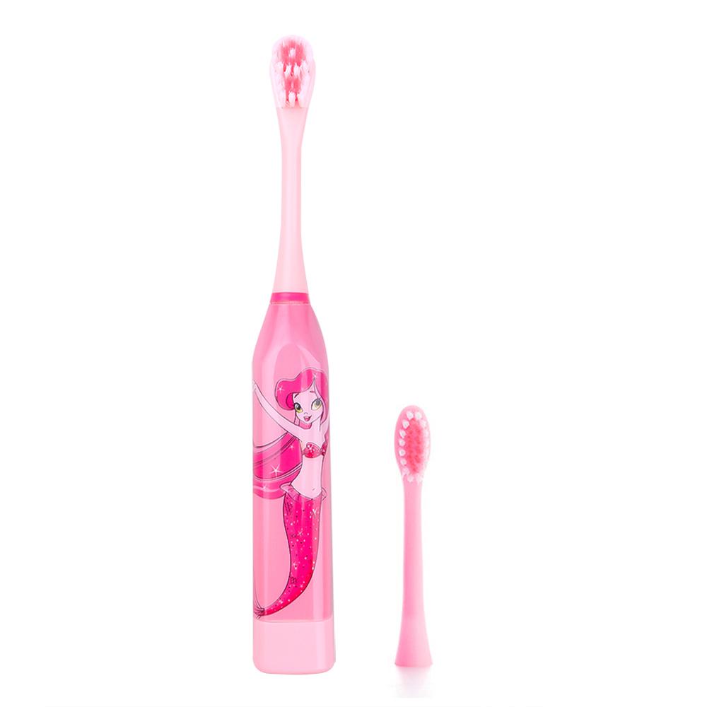 Kinder Elektrische Zahnbürste Wasserdichte Ultraschall Zahnbürste Cartoon Oral Reinigung Pinsel Zähne Pflege Pinsel rosa