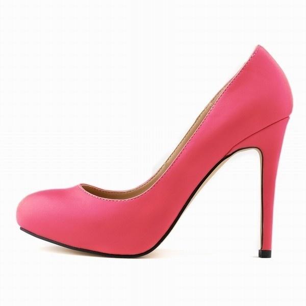 Große Größe 43 Damen Pumps Stilettos Runde Zehenpartie Mode Klassisch Sexy High Heels Plateau Nude Work Damen Pumps Hochzeitsschuhe 38 hellrosa