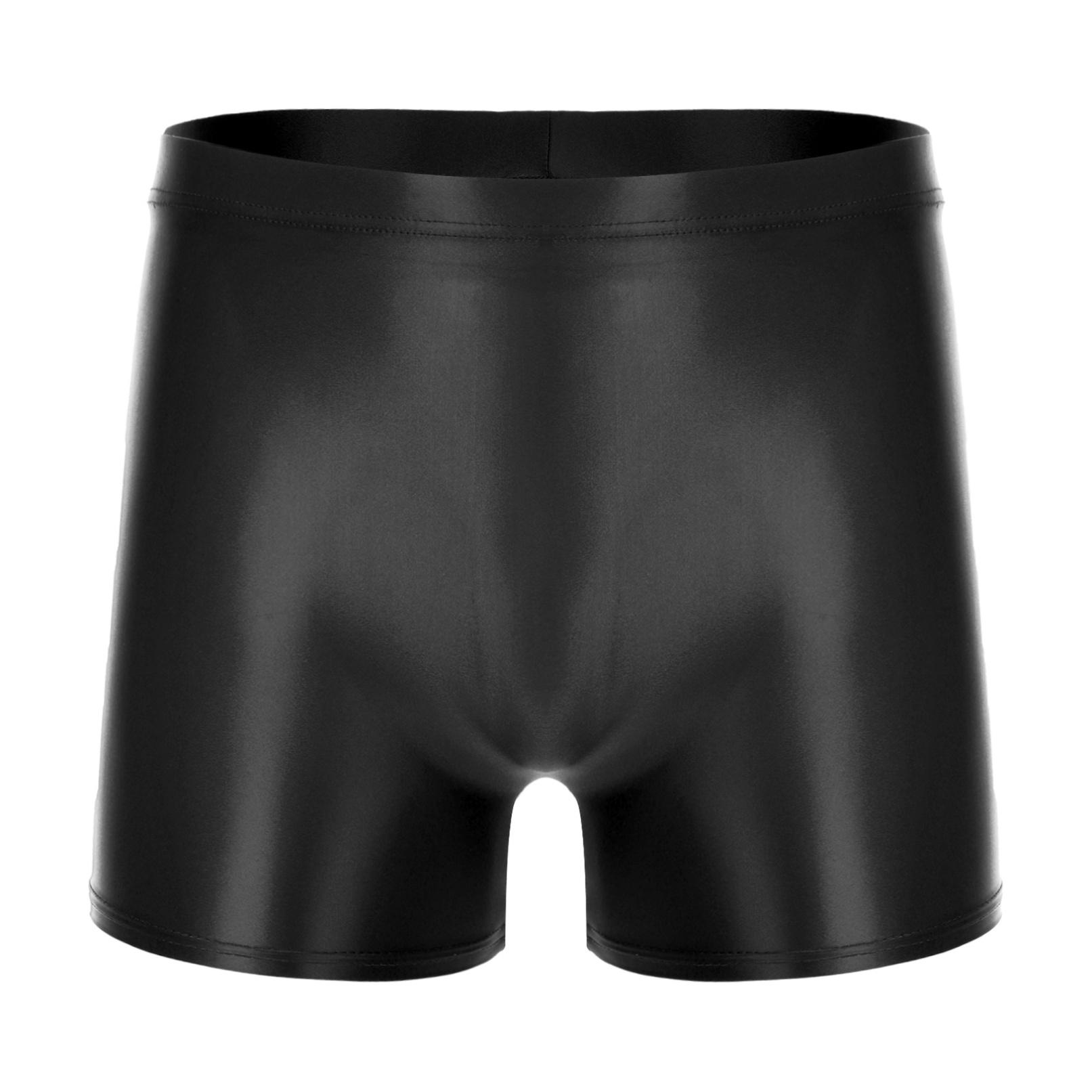 Ultradünne, bequeme Boxershorts, Badehose, Unterwäsche, Strandbekleidung, Sport-Badehose für Herren L schwarz