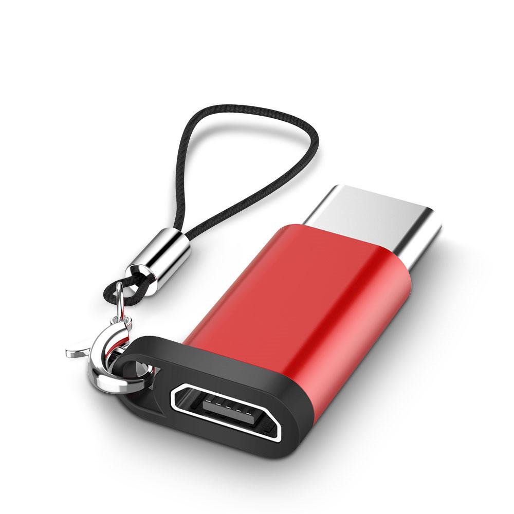 Micro-USB-zu-Typ-C-Android-Handykabel Micro-USB-zu-Typc-USBc-OTG-Adapter Ladedatenkabel für Huawei Sumsang Xiaomi HUAWEI rot