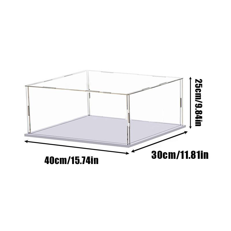1 Stück transparente Acryl-Displaybox, Aufbewahrung, staubdichter Schutz, Vitrine, Desktop-Aufbewahrung, Heimaufbewahrung 40*30*25cm
