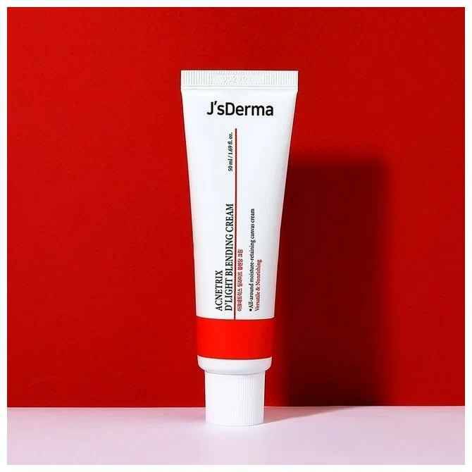 J'sDerma Acnetrix D'Light Blending Cream 50ml, Beruhigend, Ölkontrolle, Feuchtigkeitsspendend, Koreanische Kosmetik, Kbeauty, Probe