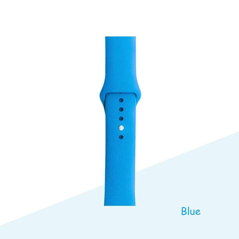 Silikonarmband für Apple Watch Armband 44 mm 40 mm 38 mm 42 mm Armband für Apple Watch Band Correa für Iwatch Series7 6 Se 5 4 3 38 40mm SM blue