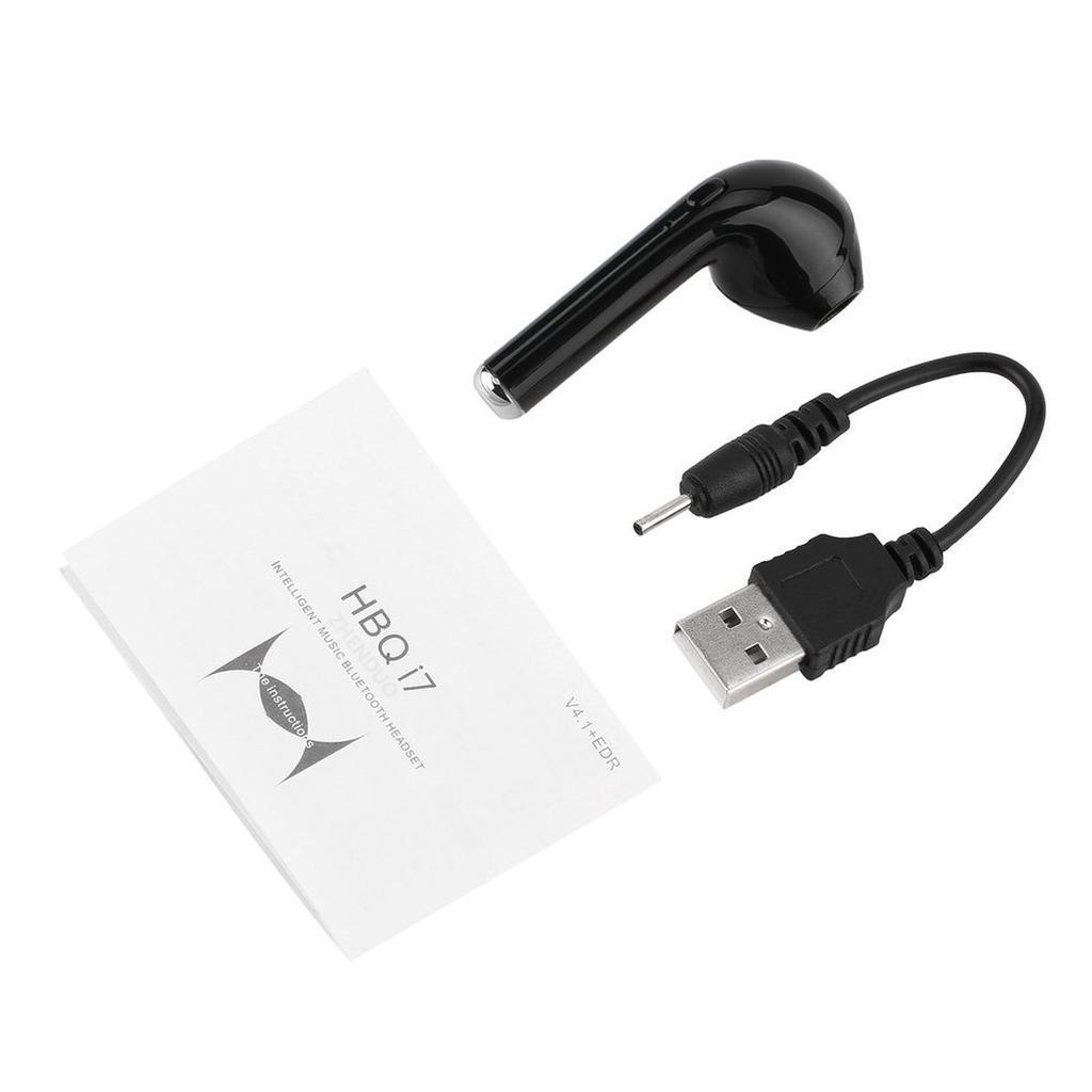 Mini I7s Bluetooth-Kopfhörer, kabellose Kopfhörer, kleiner Kopfhörer, Sport-Freisprech-Ohrhörer-Headset Single ear 1pc schwarz