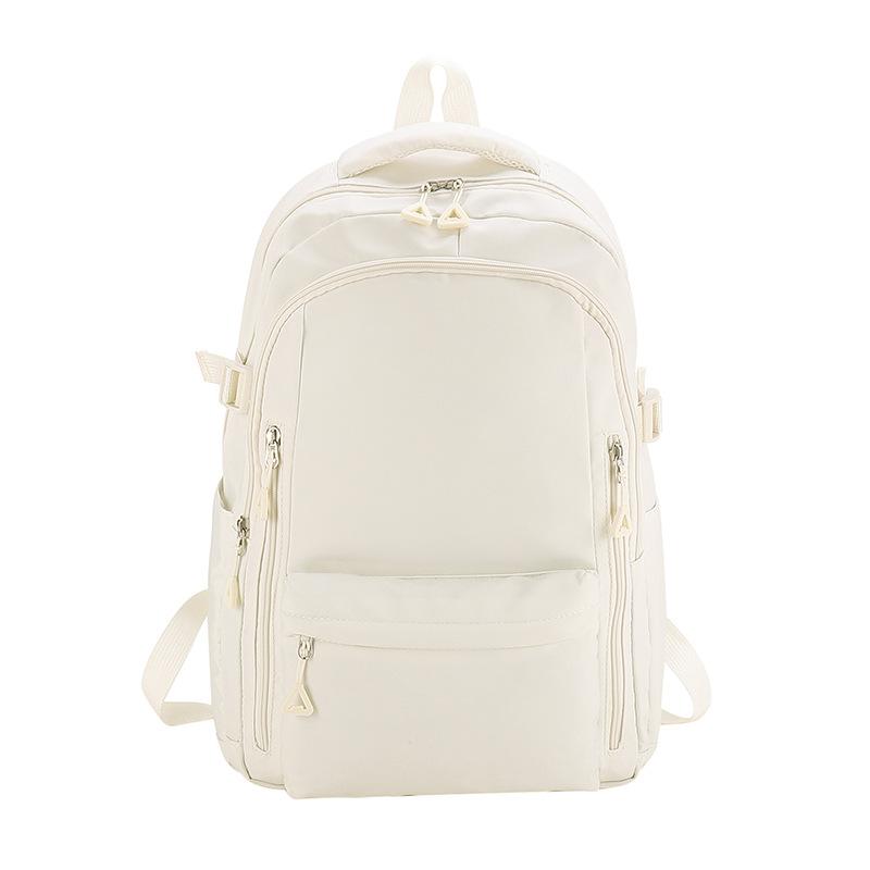 Schultasche Junior High School Schüler Senior High School Student Rucksack Damen Reisecomputertasche mit großem Fassungsvermögen Rucksack beige