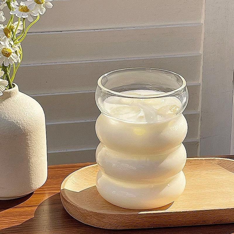 Schleife Knoten Kawaii Glasbecher Nische Handbemalt Freundin Prinzessin Stil Geschenk Kaffee Milch Tassen Geschenk für Mädchen Wasser Tasse 1PCS