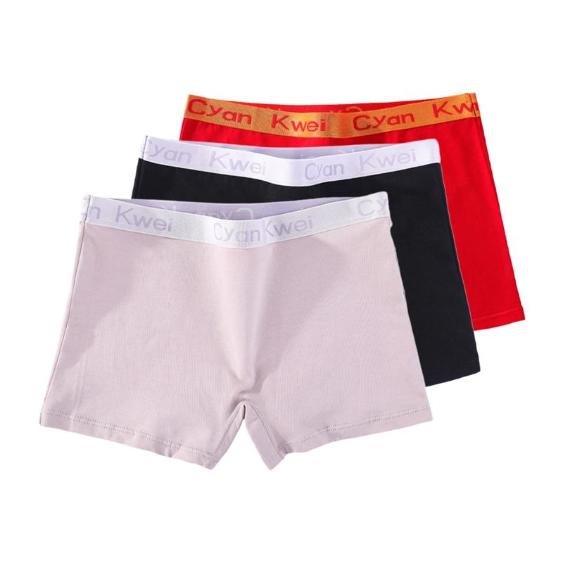 3 Stück Damen Unterwäsche mit hohem Bund Boxer Slips Übergröße Slips Weiche und bequeme Hosen 3XL black