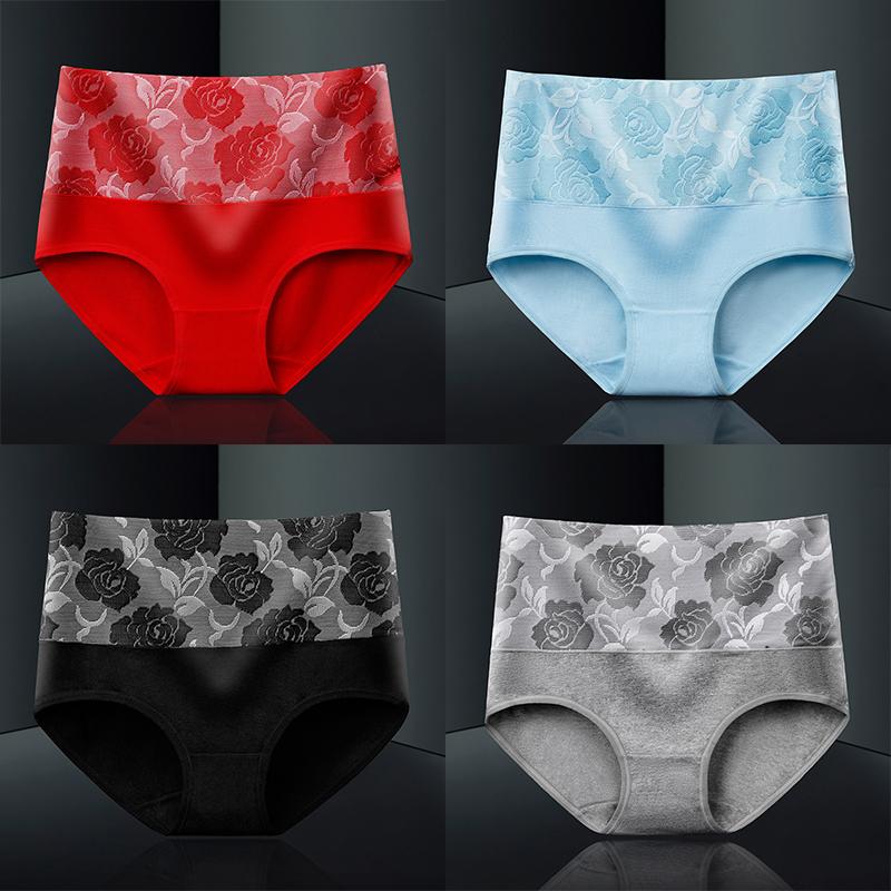 4 teile/los Plus Größe L-5XL Frauen Baumwolle Höschen Frauen Sexy Hohe Taille Unterwäsche Frauen Dessous Hohe Qualität Briefs Wäsche XXL