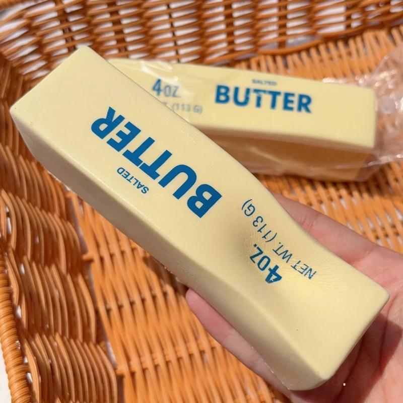14/23cm Butterstange Fidget Spielzeug Squishy Elastischer Käse-Stab Lustiges Dekompressions-Spielzeug zur Linderung von Stress und Angst Knet-Streich-Spielzeug Entspannend brown