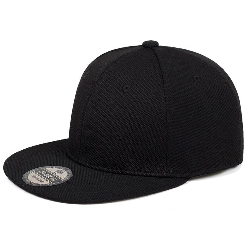Street Hip Hop Style Unisex Baseball Cap Outdoor Camping Wandern Flat Cap Strand Sonnencreme Hüte Golf Caps Trucker Hat Rückseite versiegelter schwarzer Hut schwarz