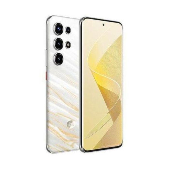 Tragbares Telefon 8GB+256GB Bildschirm 6.78  3D Entsperrtes Telefon 6000mAh 50MP Kamera Android 15 Smartphone 4G Dual-SIM/NFC Weiß