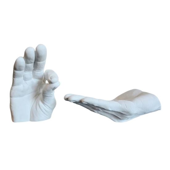 Hand-Räucherstäbchenhalter, Aschenfänger, Kunstharz, Gesten-Räuchergefäß, für Zuhause, Büro, Meditation, Yoga, Entspannung, Zuhause, Büro, Dekoration, Ornament weiß