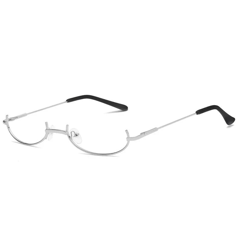 Halbrahmen Dekor Brille Anime Zweidimensionaler Brillenrahmen Anhänger mit Kette Dekor Brille Party Brille Hohe Qualität white