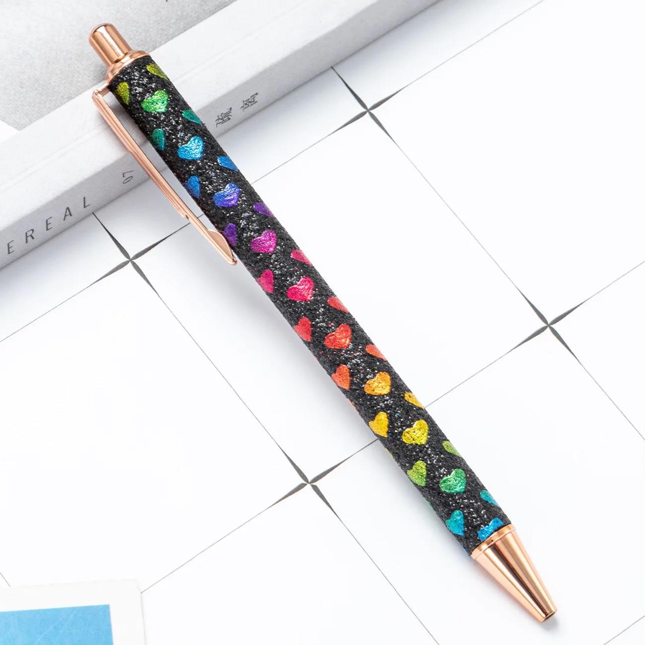 1 Stück Kugelschreiber süße Lippen Herz Hochzeit Rose Gold Metall Schreibwaren Schule Bürobedarf