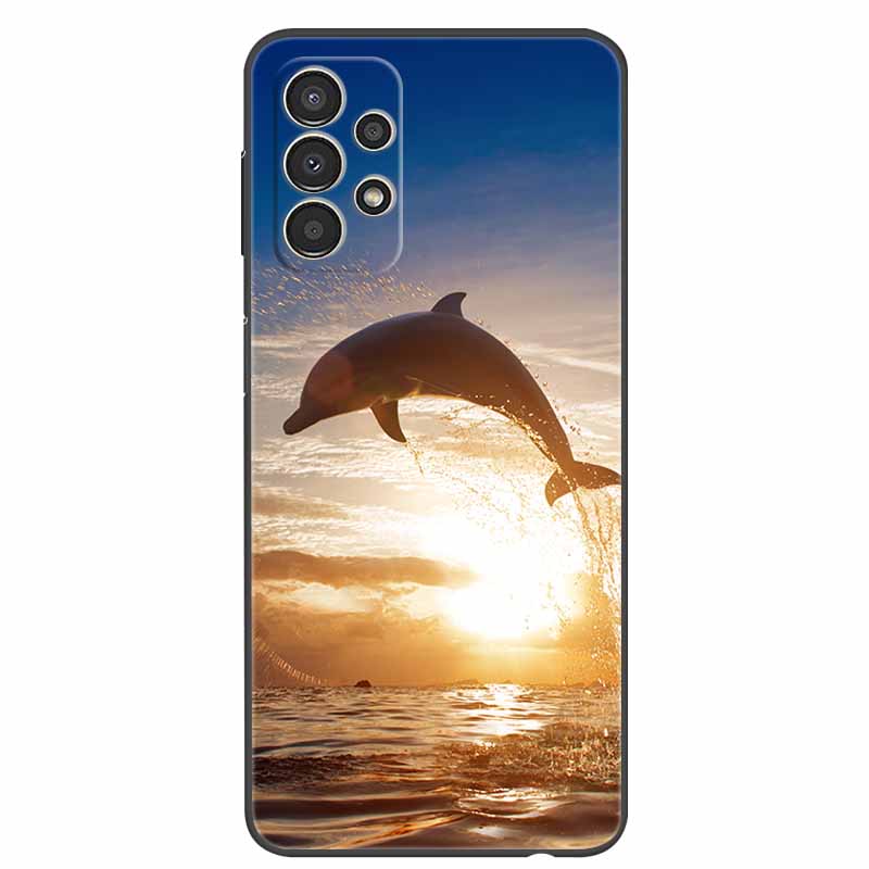 Für Samsung A13 4G Hülle A135F Cartoon Weiches Silikon Wolf Handy Rückseite für Samsung Galaxy A13 4G Hüllen Löwe Fundas A 13 2022 Samsung A13 4G