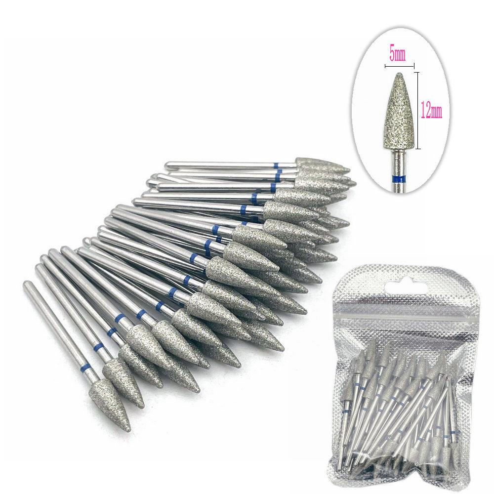 50 teile/satz Diamant Fräser Schleifen Bur Bohrer Bits Nagel Schleifen Polieren Polierer Nagel Bohrer Bits Bohrer Nagel Maniküre Bohrer 2,35mm schaft MG50