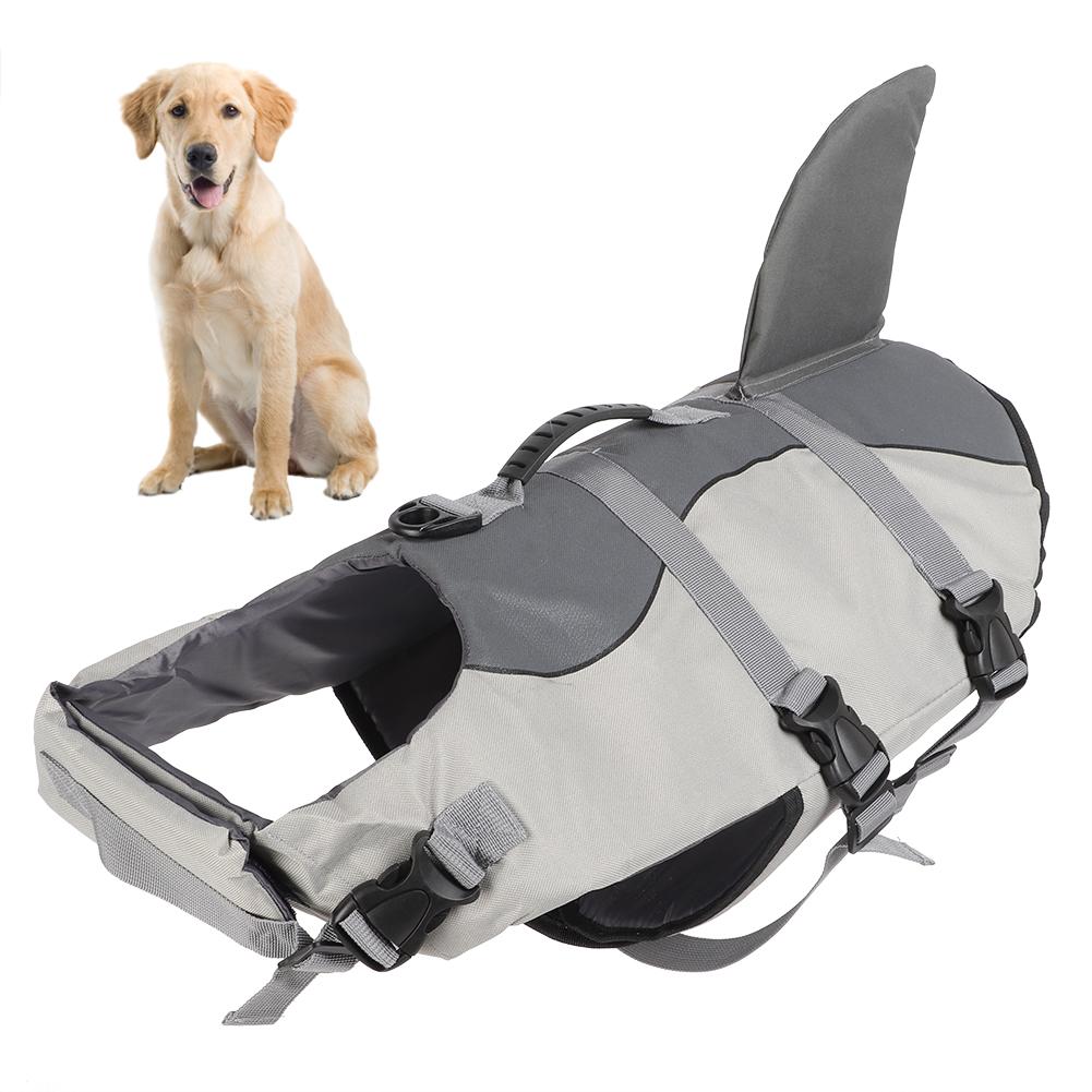 Leinwand Schwamm Hai Design Wasserdichte Haustier Schwimmweste Kleidung Schwimmweste für Große Hunde M(for 4-6.5kg)