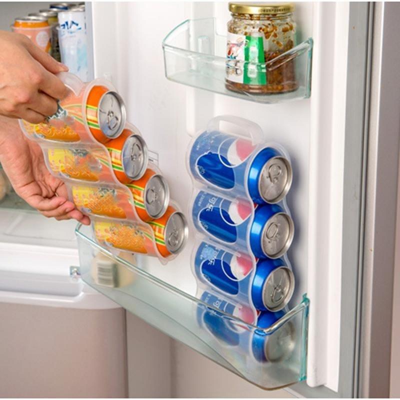1 Pc Bier Soda Trinken Kann Lagerung Box Küche Kühlschrank Trinken Flasche Halter Kühlschrank Kühlung Lagerung Organizer Rack Regal