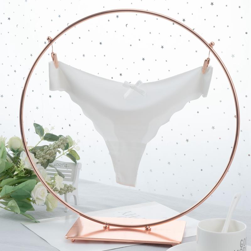 Damen String Tanga aus Eisseide mit niedriger Taille, sexy G-String, Unterwäsche, Damenhöschen, nahtlose Dessous, Bikinihöschen XL weiß