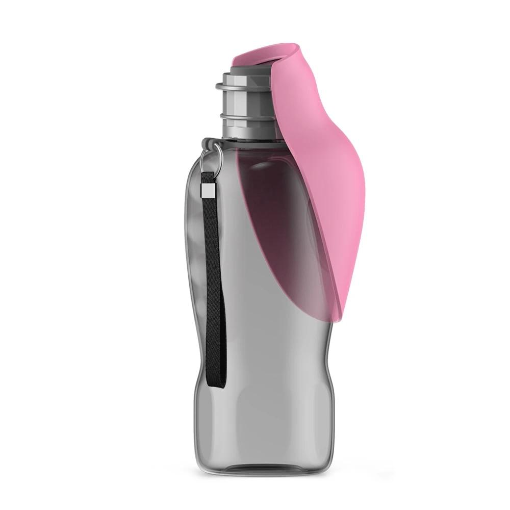 800 ml Tragbare Hund Wasser Flasche Für Kleine, Mittlere Große Hunde Outdoor Reise Trinken Schüssel Welpen Katze Feeder Haustier Labrador zubehör 800ml rosa