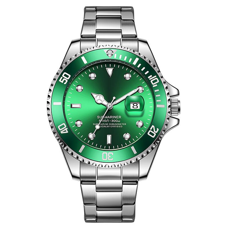 Green Water Ghost Watch Herren Vollautomatische nicht mechanische Uhr Nachtlicht Kalender wasserdichte Uhr