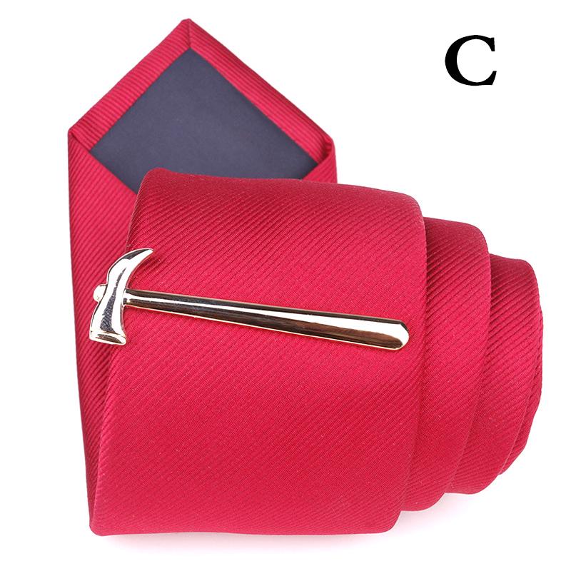 Männer Legierung Metall Gold Farbe Krawatte Clips Verschluss Manschettenknöpfe Dampfschiff Delphin Flugzeug Krawatte Bar Hochzeit Party Schmuck Pin red