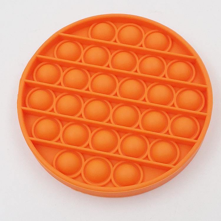 Modisch für Kinderspielzeug, Angstlinderung, Stressabbau für Erwachsene, sensorisches Spielzeug, seine Fidget-Extrusionsblase Circular orange
