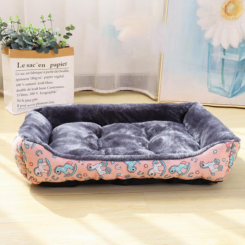 Haustier Hundebett Sofa Matten Haustier Produkte Coussin Chien Tiere Zubehör Hunde Korb Zubehör Für Große Mittlere Kleine Haus Katzenbett S 45x35cm rosa