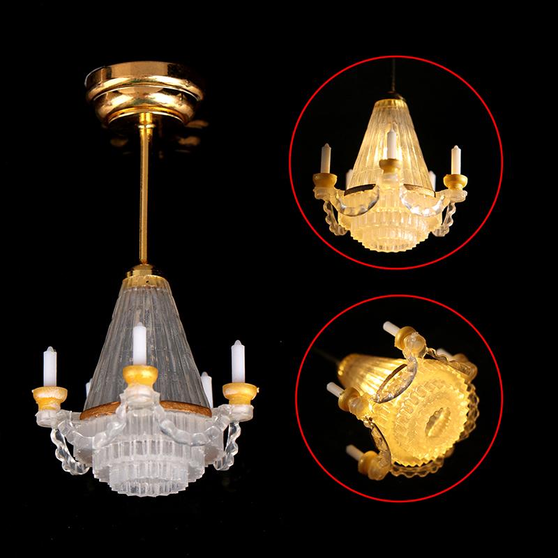 1:12 Puppenhaus Miniatur Deckenleuchte LED Lampe Wandleuchte Wohnzimmer Dekor Spielzeug