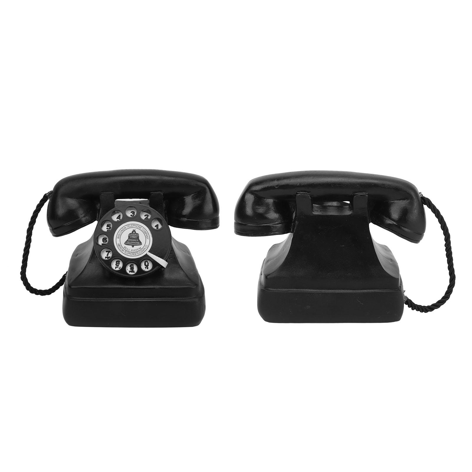 Retro Telefonmodell Harztaste Zartes Vintage Festnetztelefon Statue Heimdeko Geschenk