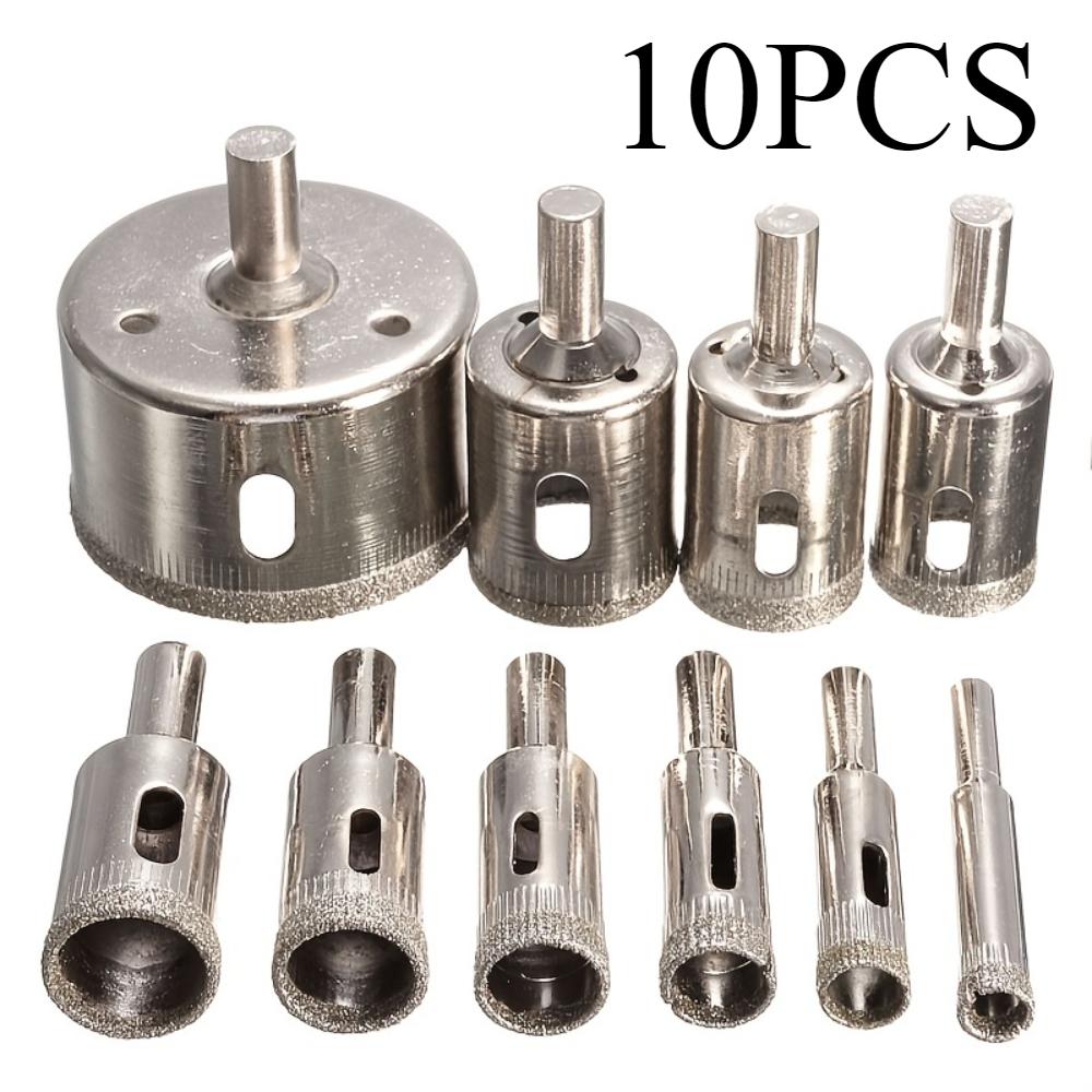 10 Stück/Set Diamantbeschichtete Lochsägen-Bits Set - Bohren Sie perfekte Löcher in Fliesen, Marmor, Glas und Keramik! 10 pieces/set