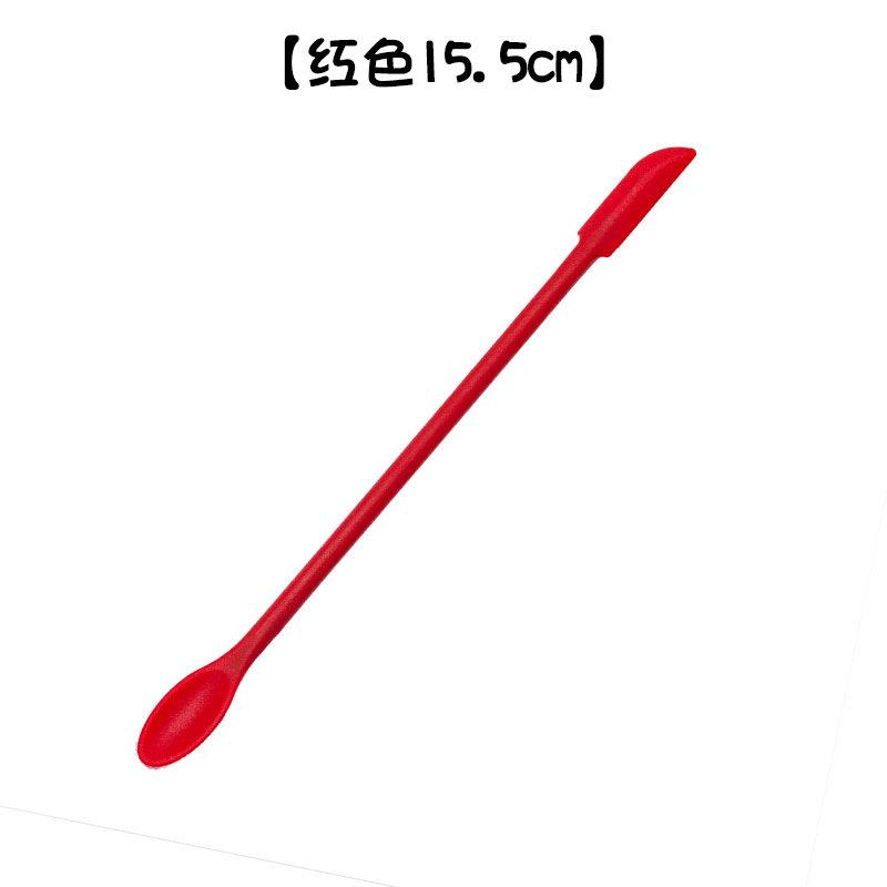 Siegelwachs-Reinigungslöffel aus Silikon, doppelköpfiges Schaberwerkzeug, DIY-Epoxidharz-Dekoration, zum Abkratzen der Kanten von Schmelzwachsperlen rot