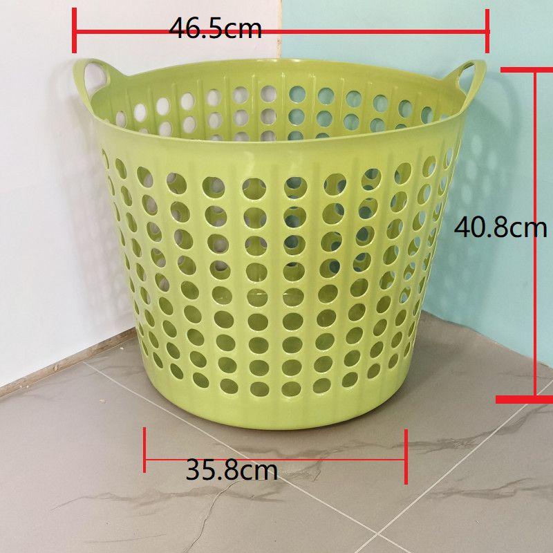 Großer Kunststoff-Aufbewahrungskorb für Wäsche, Kleidung, Spielzeug, starke Widerstandsfähigkeit, Behälter für Kleinigkeiten Green70# 35.8*40.8*46.5cm