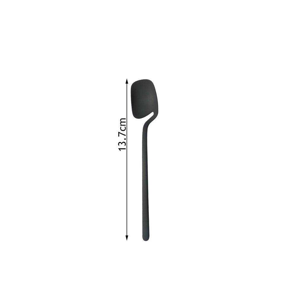 Schwarzes Besteckset aus 304 Edelstahl, Geschirr, 1 Stück, Geschirr, Küchenzubehör, Gabel, Messer, Löffel für Hochzeit, Besteck-Set 1Pc Tea Spoon