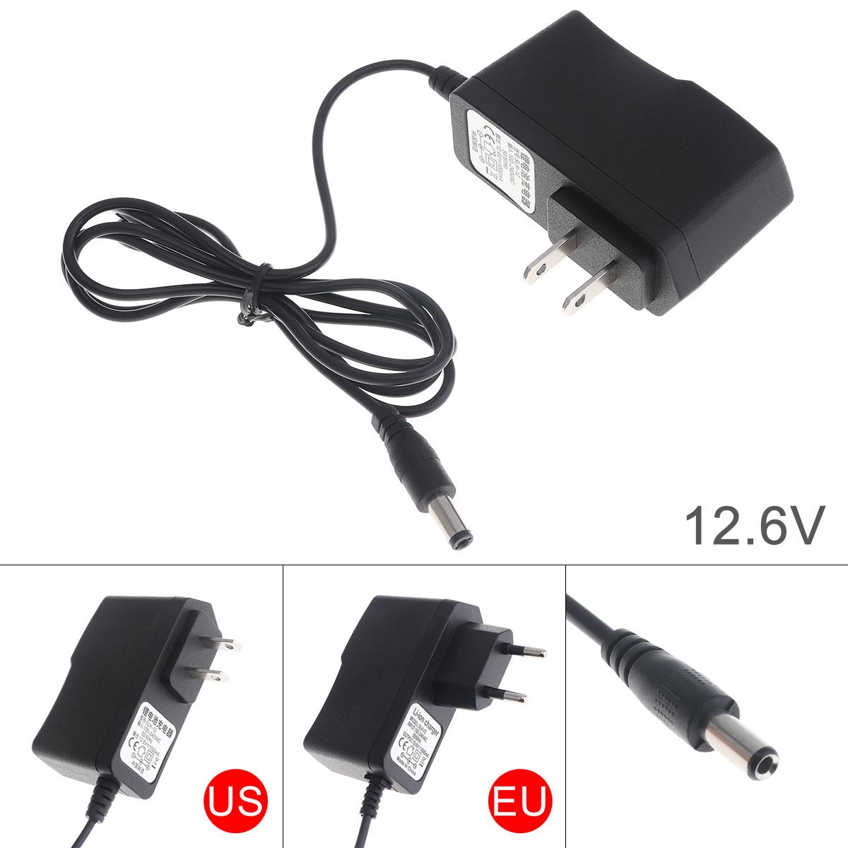 12,6-V-Netzteil-Ladegerät mit EU-Stecker und US-Stecker für Lithium-Bohrmaschine/Elektroschrauber US