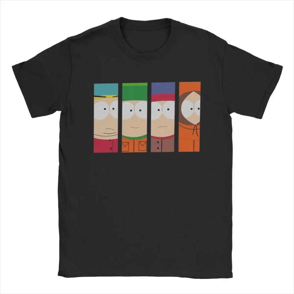 Neues Crazy South Park Comic Comic Print Grafik-T-Shirt Herren- und Damen-Kurzarm-T-Shirt Herrenbekleidung Harajuku Streetwear M
