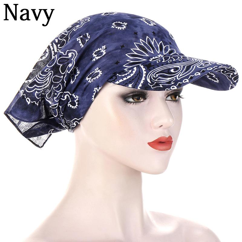 1PC Freizeit Für Frauen Männer Bandana Schal Gedruckt Sonnencreme Hedging Cap Schirmmütze Outdoor Liefert dunkelblau