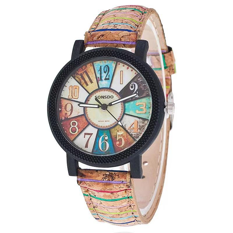Mode Personalisierte Einfache Uhr Damen Uhr Schmetterling Digitales Armband Mode Uhr beige