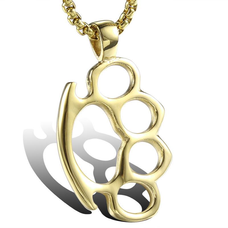 Persönlichkeit Fingerhut Anhänger Halskette Für Männer Frauen Hip Hop Stil Edelstahl Königskette Trendige Halsaccessoires Partygeschenk
