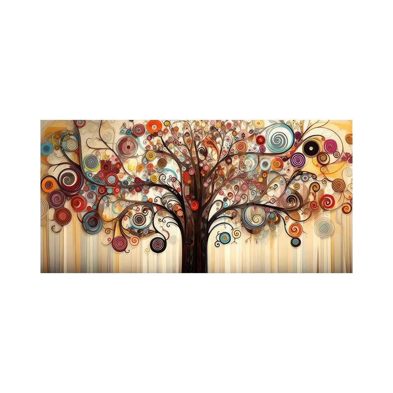 Baum des Lebens, malerische Kunst, Wandkunst, moderne Leinwandbilder, Wohndekor, Gemälde für Wohnzimmer, Schlafzimmer 50x100cm